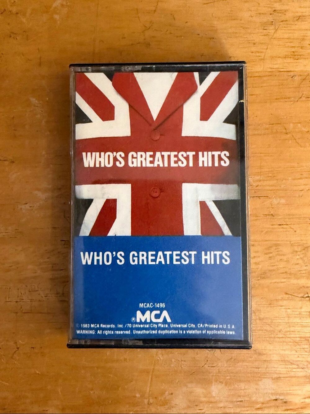 The Who Who’s Greatest Hits Vintage Cassette Tape 1983 MCA MCAC-1496 (9104)